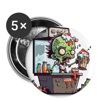 Flüssige Getränke - Buttons groß 56 mm (5er Pack) - Weiß - Vorne
