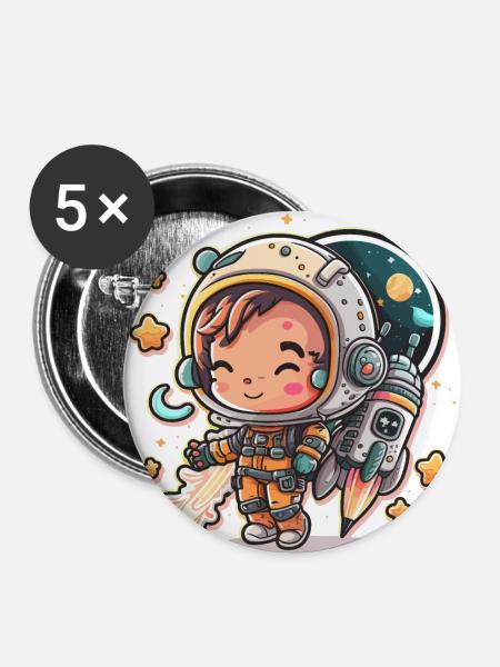 Sprengen Sie los! - Buttons groß 56 mm (5er Pack) - Weiß