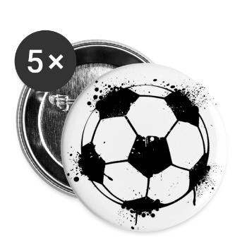 Soccer / Football (Grunge Style) - Buttons large 2.2''/56 mm (5-pack) - white - Front
