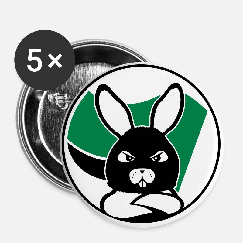 Antispe Bunny - Buttons large 2.2''/56 mm (5-pack) - white