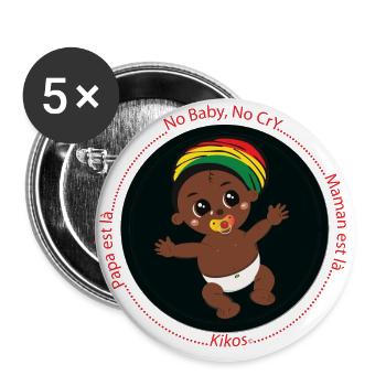 Kiko Rasta - Buttons large 2.2''/56 mm (5-pack) - white - Front