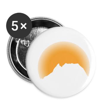 Grimming sunset - Buttons groß 56 mm (5er Pack) - Weiß - Vorne