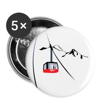 Jackson Hole Gondel - Buttons groß 56 mm (5er Pack) - Weiß - Vorne