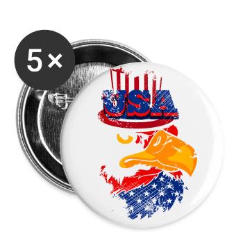 Un design d’aigle beau et drôle - Lot de 5 grands badges (56 mm) - blanc - Devant
