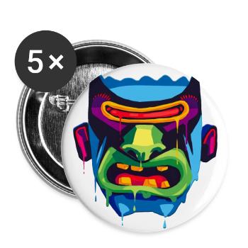 A Beautiful and Fun Cyclops Monster Design - Buttons large 2.2''/56 mm (5-pack) - white - Front