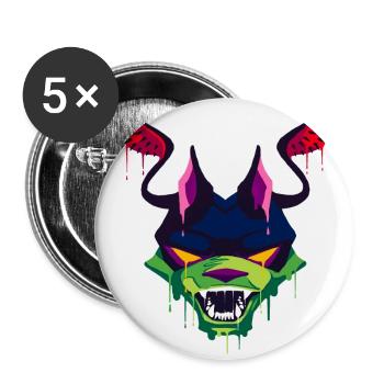Creepy and Beautiful Displacer Dragon Design - Buttons large 2.2''/56 mm (5-pack) - white - Front