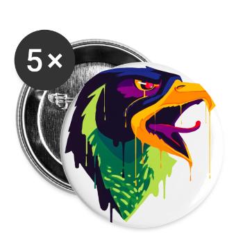 A Beautiful and Fun Griffin Eagle Design - Buttons large 2.2''/56 mm (5-pack) - white - Front