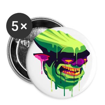 Un monstre Homunculus effrayant et magnifique - Lot de 5 grands badges (56 mm) - blanc - Devant