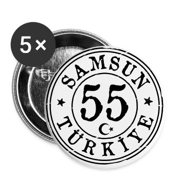 Samsun 55 Vintage - Buttons groß 56 mm (5er Pack) - Weiß - Vorne
