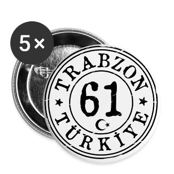 Trabzon 61 Vintage - Buttons groß 56 mm (5er Pack) - Weiß - Vorne