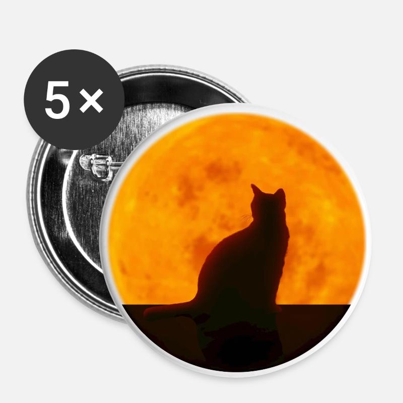 Cat - Buttons large 2.2''/56 mm (5-pack) - white