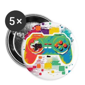 Retro Console - Buttons large 2.2''/56 mm (5-pack) - white - Front