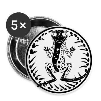 gecko - Buttons groß 56 mm (5er Pack) - Weiß - Vorne