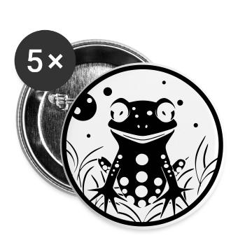 gecko - Buttons groß 56 mm (5er Pack) - Weiß - Vorne