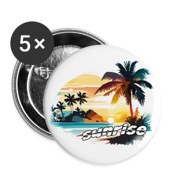 Sunrise - Buttons large 2.2''/56 mm (5-pack) - white - Front