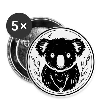Koala - Buttons large 2.2''/56 mm (5-pack) - white - Front