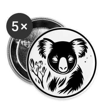 Koala - Buttons large 2.2''/56 mm (5-pack) - white - Front