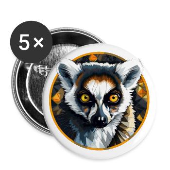 Lemur - Buttons large 2.2''/56 mm (5-pack) - white - Front