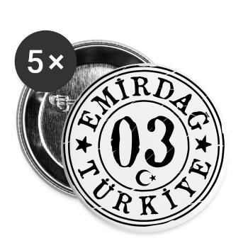 Emirdag 03 Afyon - Buttons groß 56 mm (5er Pack) - Weiß - Vorne