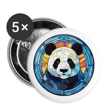 Penguin Colorful Watercolor Animal Illustration - Buttons large 2.2''/56 mm (5-pack) - white - Front
