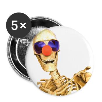 Tod eines Clowns - Buttons groß 56 mm (5er Pack) - Weiß - Vorne