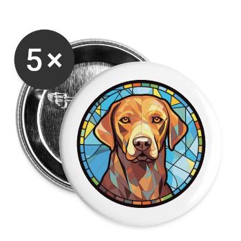 Chesapeake Bay Retriever Hunderasse Aquarell - Buttons groß 56 mm (5er Pack) - Weiß - Vorne