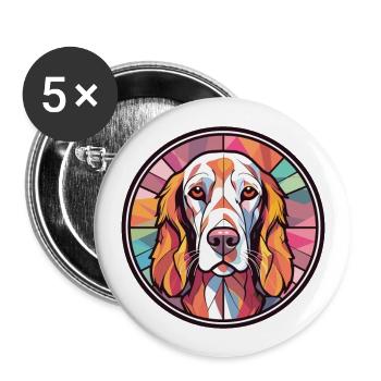 Garafian Shepherd Dog Breed Colorful Watercolor - Buttons large 2.2''/56 mm (5-pack) - white - Front
