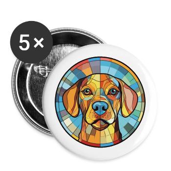 Hamiltonstovare Dog Breed Watercolor Illustration - Buttons large 2.2''/56 mm (5-pack) - white - Front