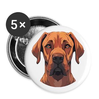 Rhodesian Ridgeback Dog Colorful Watercolor Pet - Buttons large 2.2''/56 mm (5-pack) - white - Front