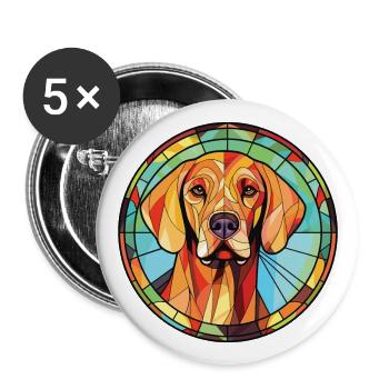 Rhodesian Ridgeback Dog Colorful Watercolor Pet - Buttons large 2.2''/56 mm (5-pack) - white - Front