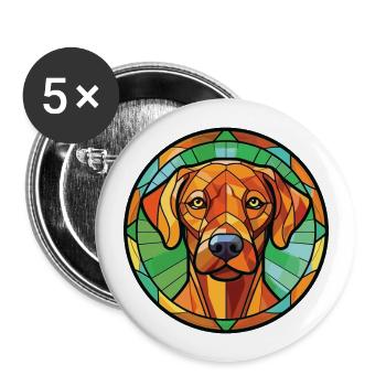 Rhodesian Ridgeback Dog Colorful Watercolor Pet - Buttons large 2.2''/56 mm (5-pack) - white - Front