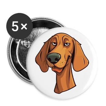 Danish Broholmer Dog Breed Cartoon Kawaii Illustra - Buttons large 2.2''/56 mm (5-pack) - white - Front