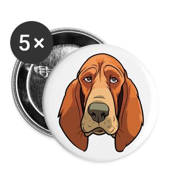 Bracco Italiano Race de chien Cartoon Kawaii Illustrat - Lot de 5 grands badges (56 mm) - blanc - Devant