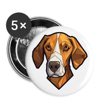 Braque Francais Dog Breed Cartoon Kawaii Illustrat - Buttons large 2.2''/56 mm (5-pack) - white - Front