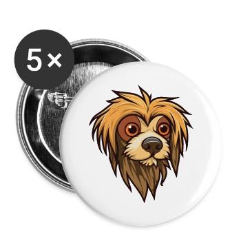 Griffon Nivernais Hunderasse Cartoon Kawaii Illustr - Buttons groß 56 mm (5er Pack) - Weiß - Vorne