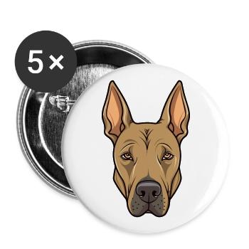 Thailändische Ridgeback-Hunderasse Cartoon Kawaii Illustrati - Buttons groß 56 mm (5er Pack) - Weiß - Vorne