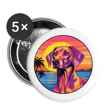 Chien De Chasse Andalouse Race De Chien Coloré Cartoon Waterc - Lot de 5 grands badges (56 mm) - blanc - Devant