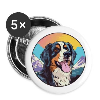 Slovensky Kopov Dog Breed Cartoon Kawaii Watercolo - Buttons large 2.2''/56 mm (5-pack) - white - Front
