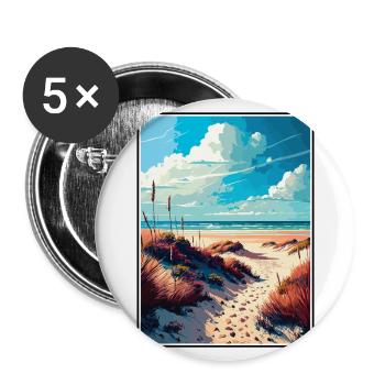 Terschelling Netherlands Vintage Travel Poster WPA - Buttons large 2.2''/56 mm (5-pack) - white - Front
