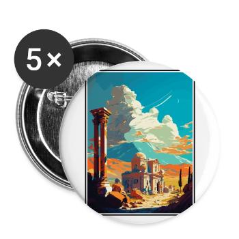 Kars Turkey Vintage Travel Poster WPA Souvenir - Buttons large 2.2''/56 mm (5-pack) - white - Front