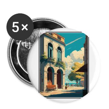 Arles France Vintage Travel Poster WPA Souvenir - Buttons large 2.2''/56 mm (5-pack) - white - Front