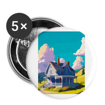 Appenzell Schweiz Vintage Reiseposter WPA - Buttons groß 56 mm (5er Pack) - Weiß - Vorne