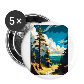 Gorce Gorcegift Pologne Affiche de voyage Vintage WPA - Lot de 5 grands badges (56 mm) - blanc - Devant