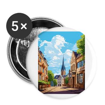Mainz Decoration Germany Vintage Travel Poster WPA - Buttons large 2.2''/56 mm (5-pack) - white - Front