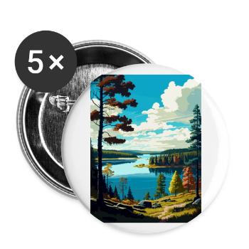 Kielder Water And Forest Park England Souvenir - Buttons large 2.2''/56 mm (5-pack) - white - Front