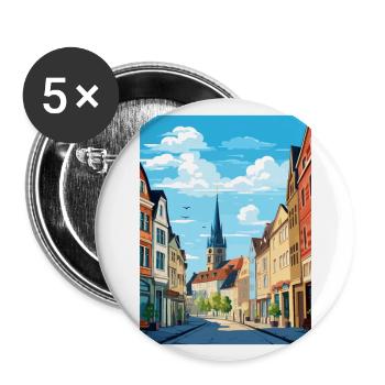 Koblenz Decoration Germany Vintage Travel Poster - Buttons large 2.2''/56 mm (5-pack) - white - Front