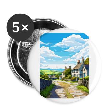 Altarnun Angleterre Souvenir Vintage voyage affiche - Lot de 5 grands badges (56 mm) - blanc - Devant