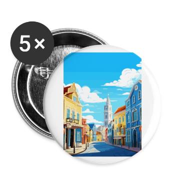 Aveiro Portugal Vintage Travel Poster WPA Souvenir - Buttons large 2.2''/56 mm (5-pack) - white - Front