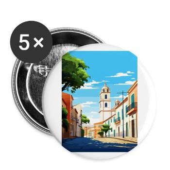 Faro Portugal Vintage Travel Poster WPA Souvenir - Buttons large 2.2''/56 mm (5-pack) - white - Front