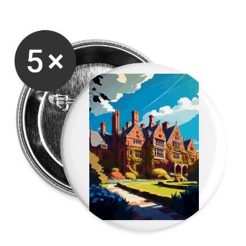 Chartwell Decoration Vintage Travel Poster WPA Art - Buttons large 2.2''/56 mm (5-pack) - white - Front